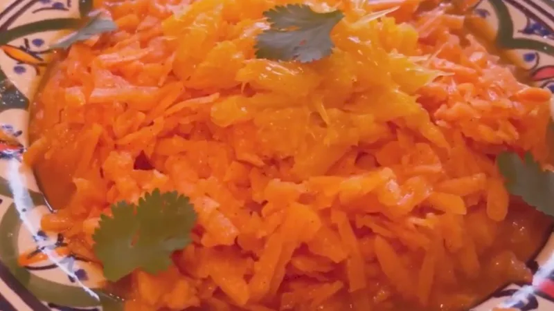 Ensalada marroquí de zanahoria y naranja